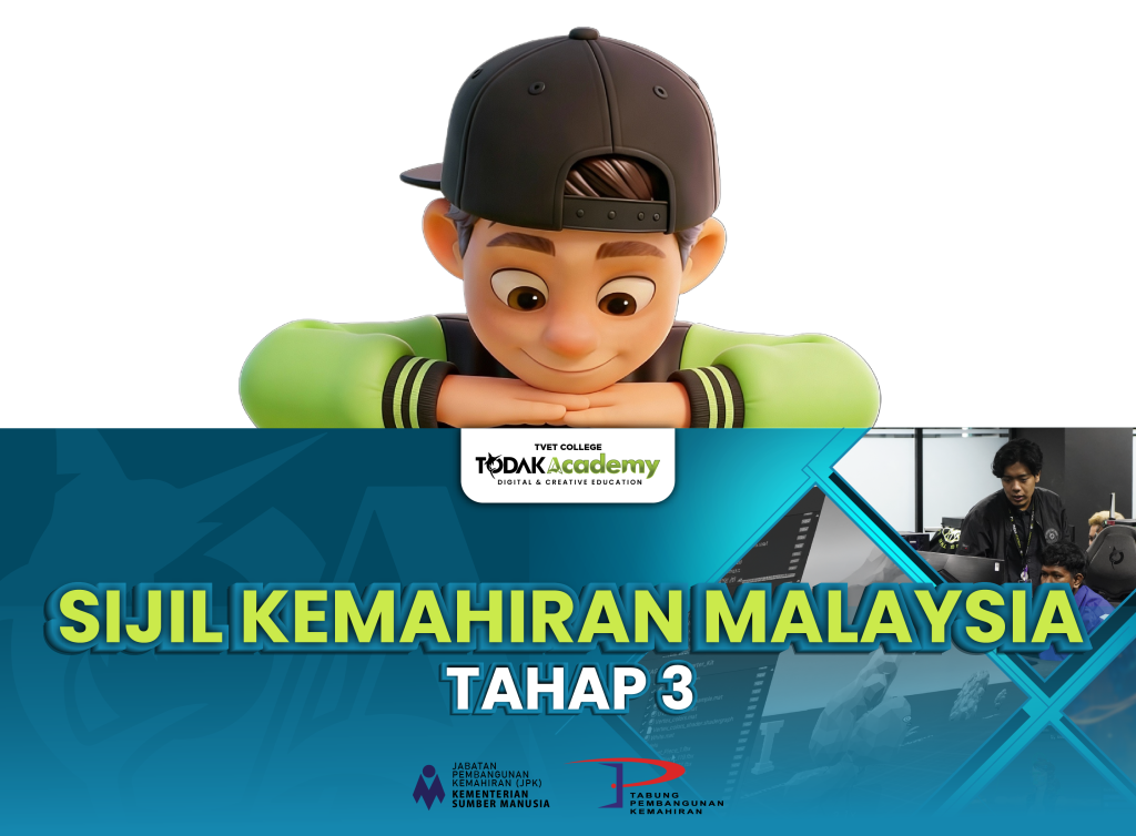 Animated character promoting Malaysian skills certification