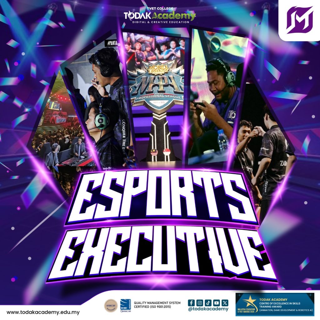 esports executive program at Todak Academy Cyberjaya featuring competitive gaming events and professional esports career exposure